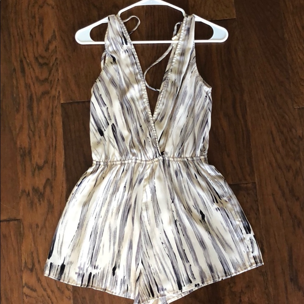 Black and white romper